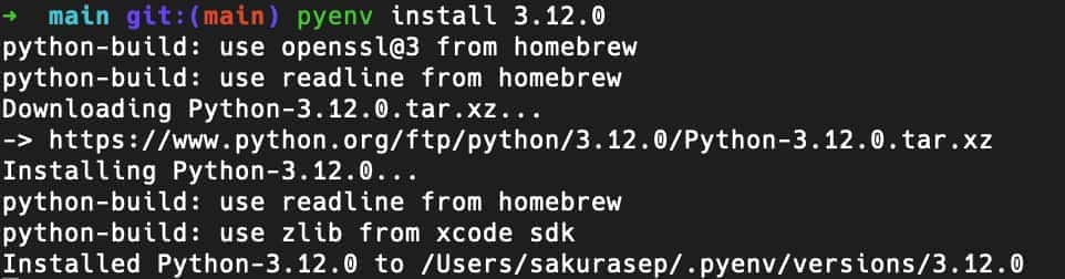 安装 Python 3.12.0